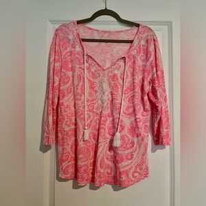 Lilly Pulitzer Pink Paisley Top (L)
